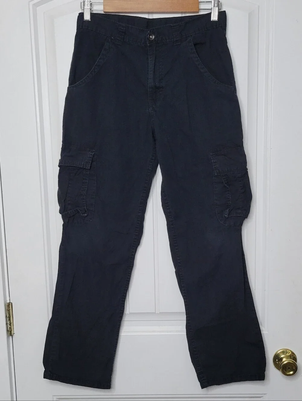 Wrangler Boy's Black Cargo Pants Casual Utility Style